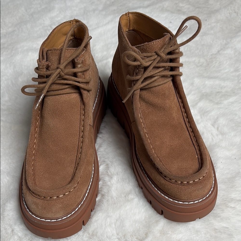 Women’s J Slides Brown Suede platform shoes